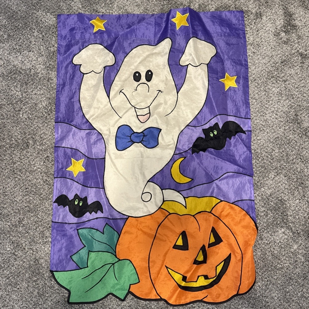 40"x27.5"Outdoor All Weather Halloween Banner Double Sided Halloween Decor Ghost